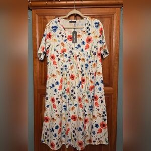 Floral Print Dress - Multicolor